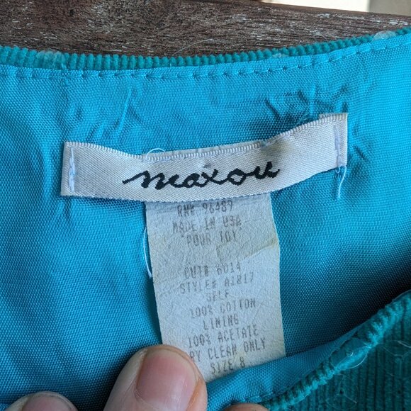 💜✨Vintage Maxou Turquoise Sequin Dress - Size 8 - Picture 13 of 13